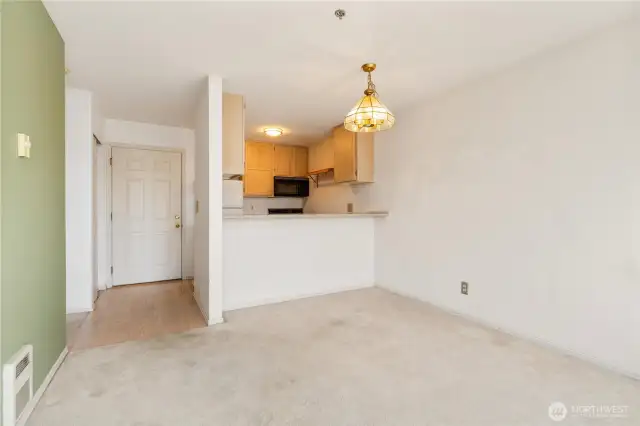 Family room looking towards kitchen!
