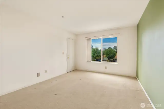 Primary with door to covered Balcony!