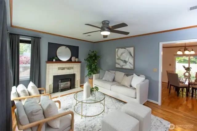 With your first step into the home you have views into the dining room and through to your lovely back yard.
