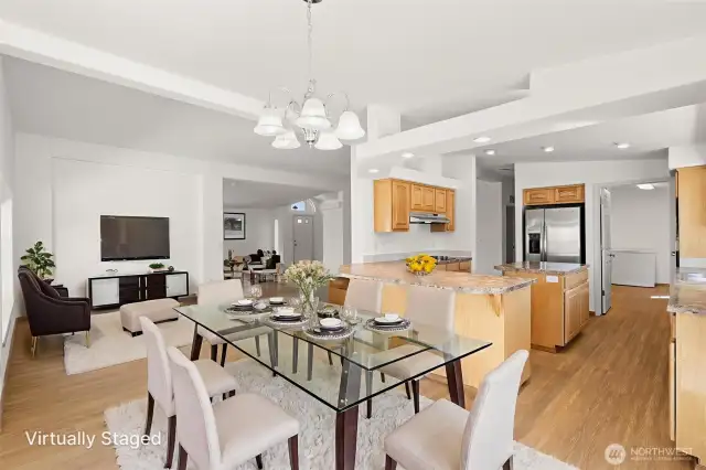 Eating area. Virtually staged.