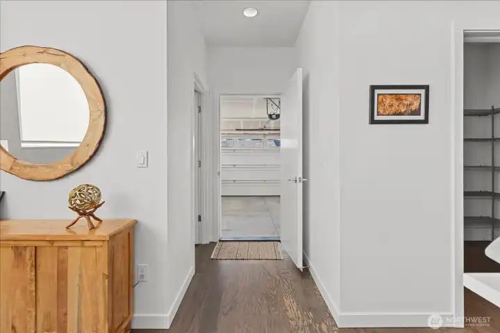 Easy to unload groceries from the garage