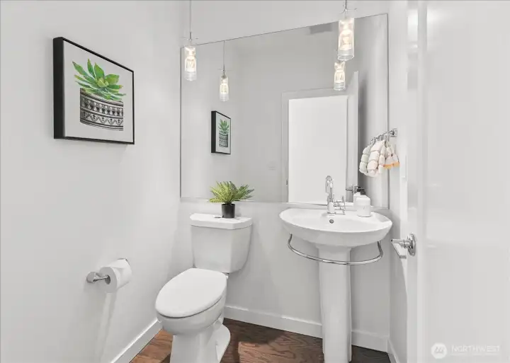 Main level powder room