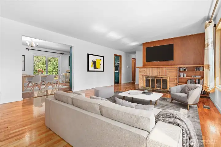 Virtual staged upstairs living room