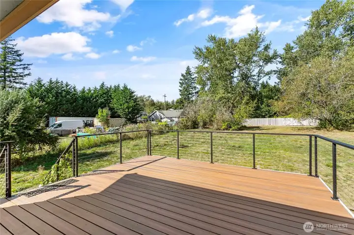 Upstairs - new Trex deck!