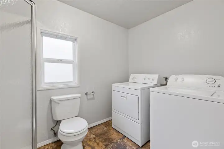 Second Bath/utility room off kitchen