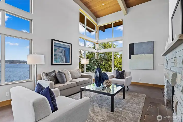 Walls of windows capturing sweeping, panoramic views.