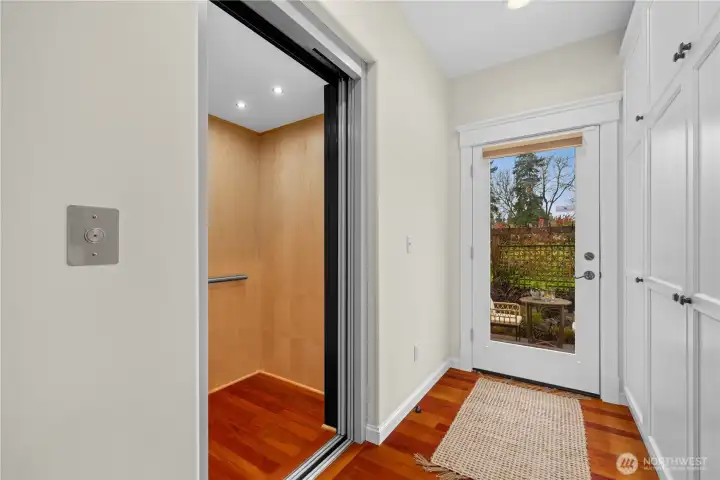 Elevator on the main floor.