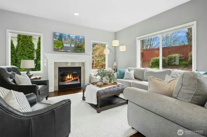 Perfect space for gatherings. relaxing, or quiet reflection.