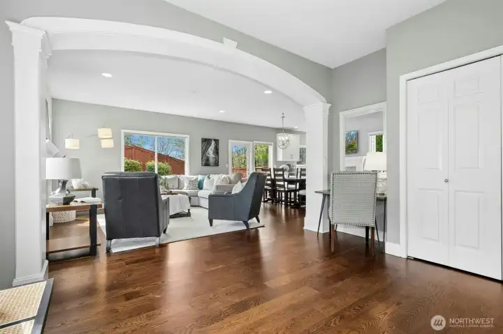 View from the flex room, back into the gathering space.