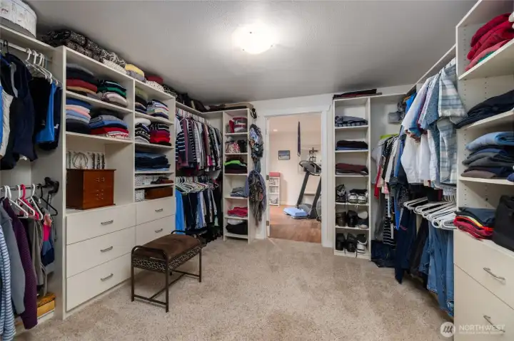 Custom-built closet, fit for a queen - and a king!