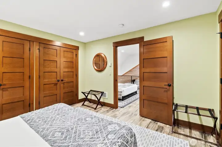 Ample closet storage in upstairs 3rd bedroom.