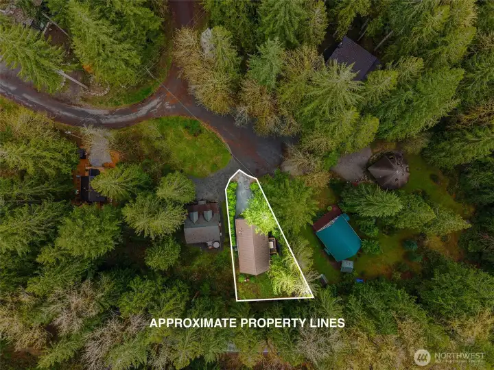 Approximate property lines highlighted for reference.