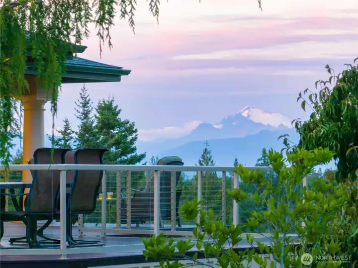 Is that Mount Baker?  Yes ,That's the front deck that you could be sitting on and enjoying this right now!
