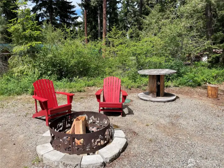 Cozy fire pit.