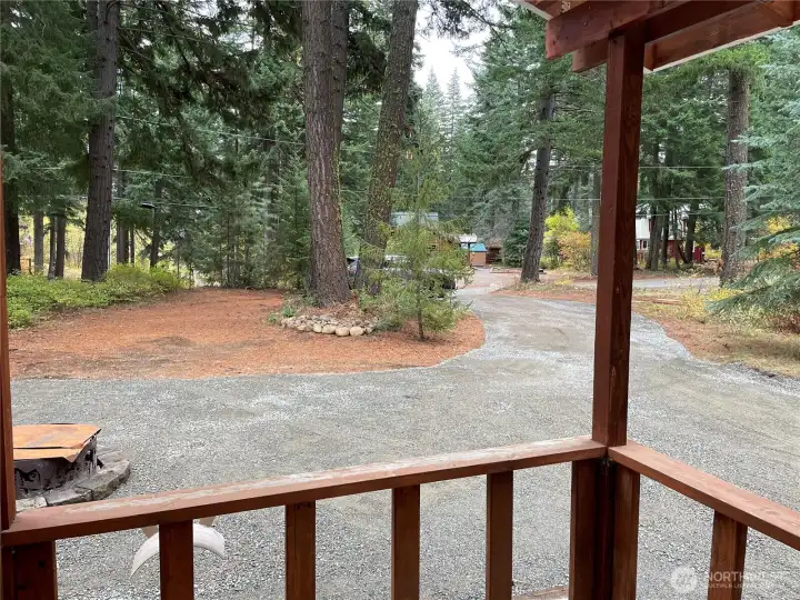 View looking towards the street.
