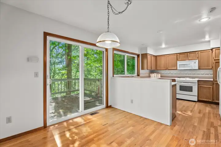 looking back to kitchen