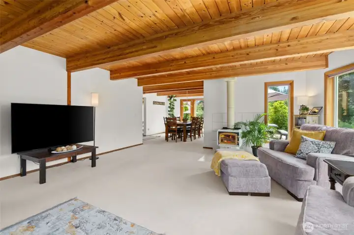Living room facing into dining room. Living room facing into dining room.