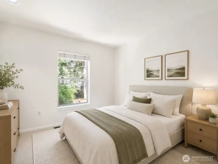 Whether used as a guest room, home office, or personal retreat, this bright and versatile space offers comfort, flexibility, and a tranquil connection to the surrounding greenery.