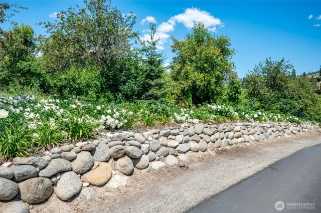 Unique and rare peony garden guarding your gated entrance and exit