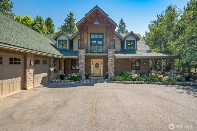 Oversized garage doors and bays 25' deep Overall garage dimensions 25'x39' & 10' ceilings. Attic above the garage with access both from the upstairs guestroom and from the garage