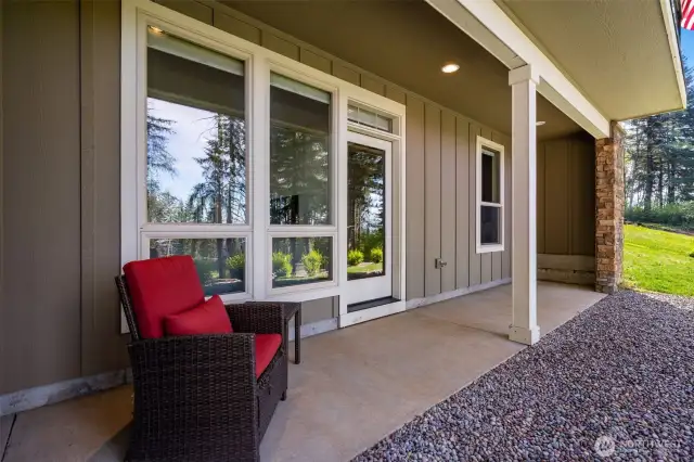 Covered patio, lower level