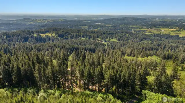 Views of the surrounding area include all the way to Portland, gorgeous sunset views from your private retreat
