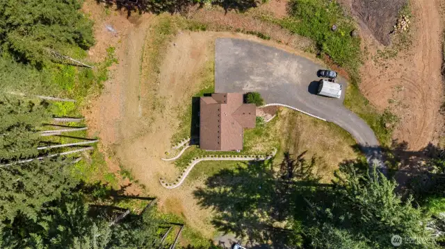 Overhead view of the land