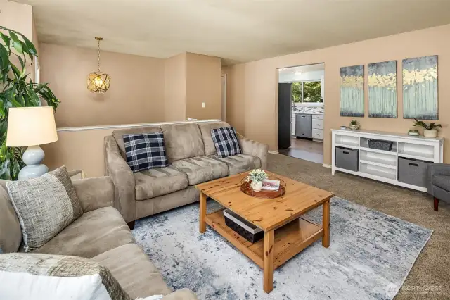 Bright, spacious living room.