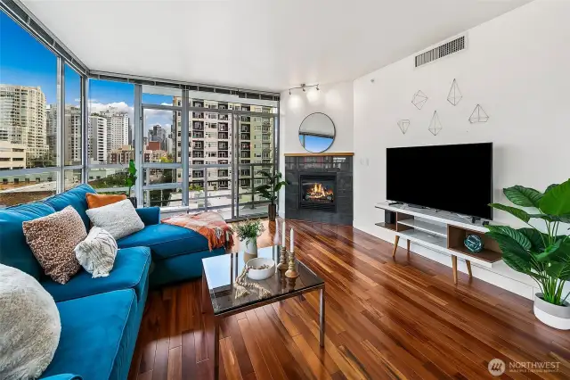 Living room really has space; bring your large sectional, watch TV with friends, enjoy the natural light at home.