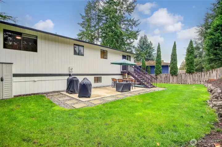 New patio and new exterior paint.  Storage shed stays.