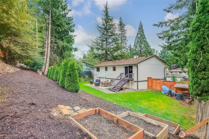 Large lot with plenty of room to entertain.