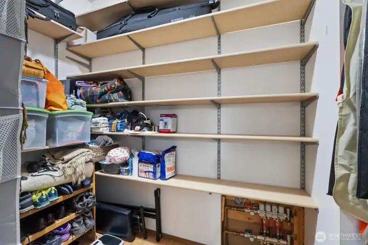 Walk-in closet with abundant storage space