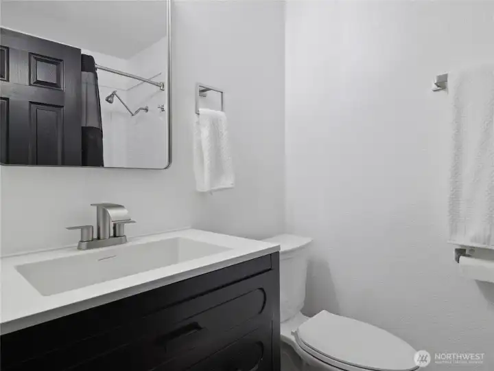 3/4 bath in basement.