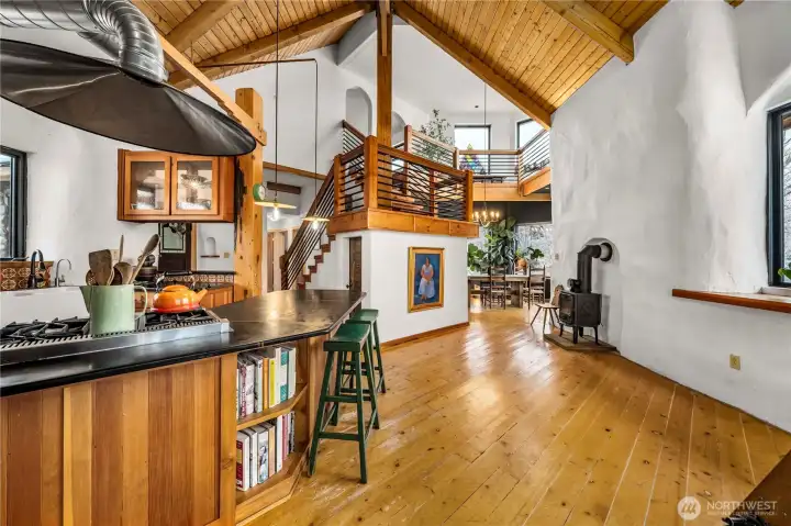 reclaimed elegance, featuring 1890s beams from the Ellensburg Elks Lodge