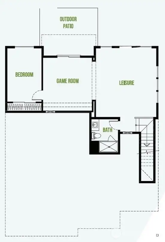 Lower Floor - For illustrational purposes only. Actual plans and specs may vary. Some features may be considered upgrades.