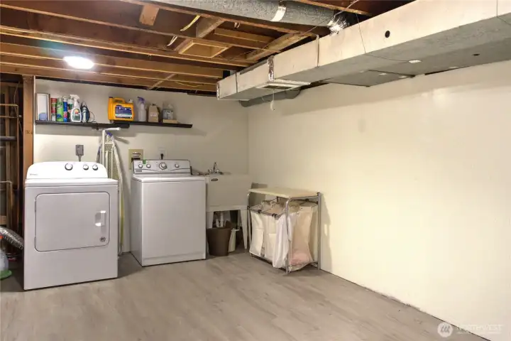 Downstairs laundry room