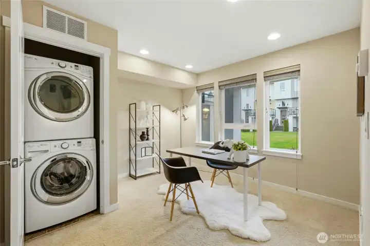 Lower level- office/exercise room.