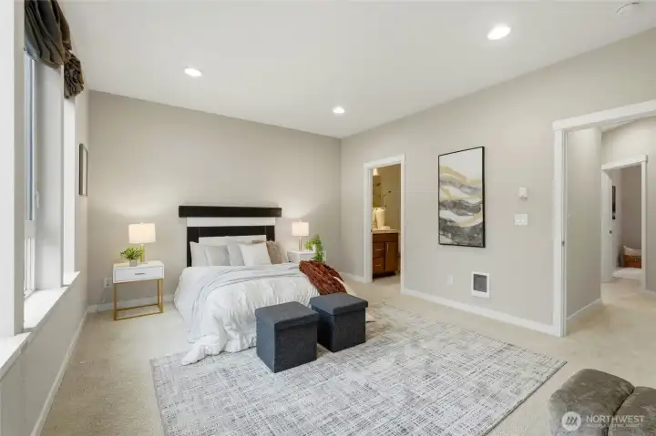 Spacious master bedroom