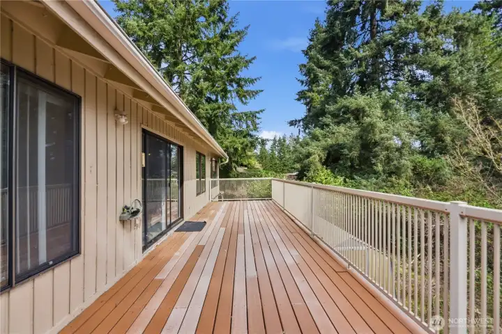 Deck off living and dining room
