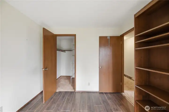 Main floor 2nd bedroom with walk in closet.