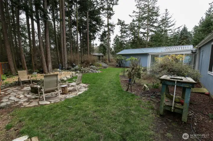 Fire Pit in Backyard