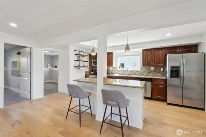 Kitchen and two bedrooms