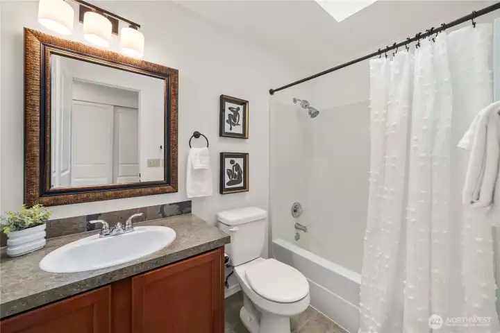 Hall Bath - with a skylight!