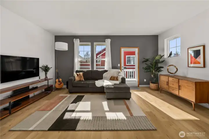 Light and bright, spacious living room