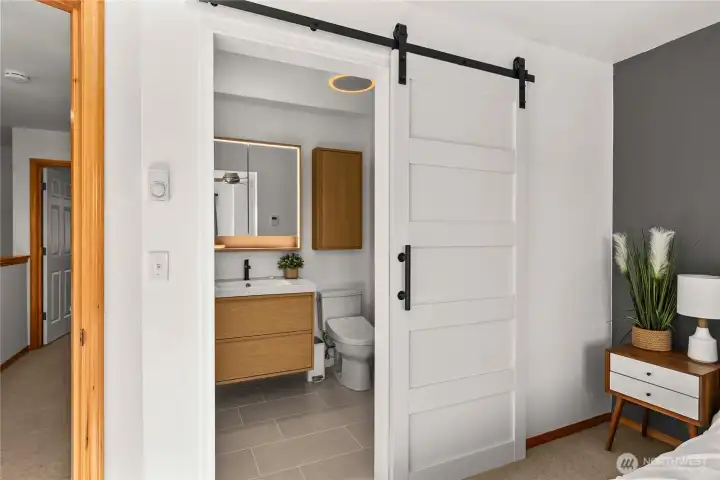 Primary has walk-in closet not seen in photos