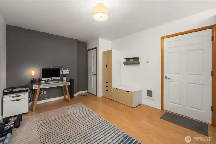 Door to closet and garage