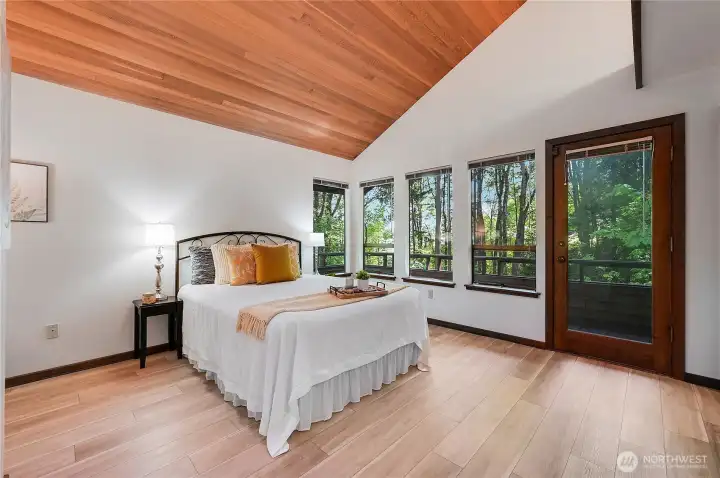 Primary bedroom with deck 4