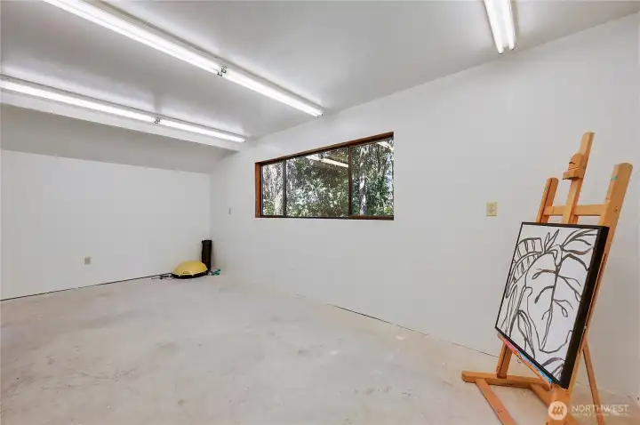 Garage office/art studio/shop/workout room