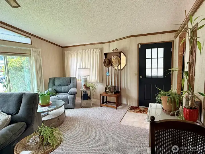 Another view of the spacious living room.