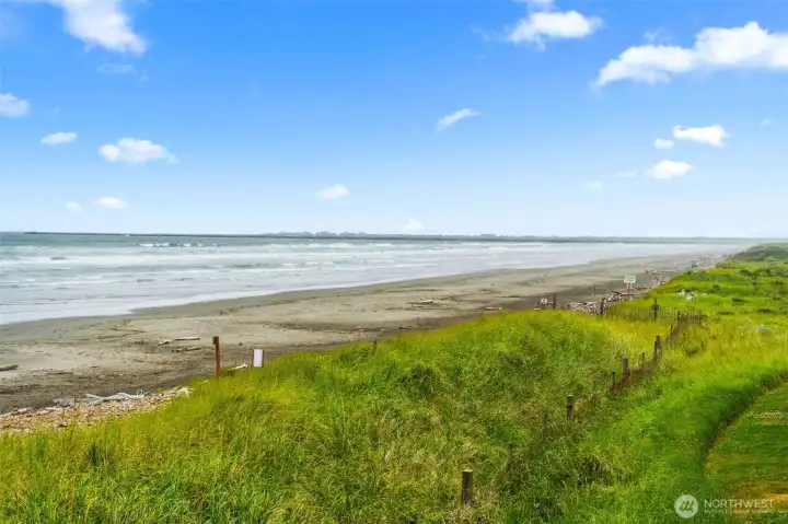 View to the north of the jetty and Ocean Shores View to the north of the jetty and Ocean Shores
